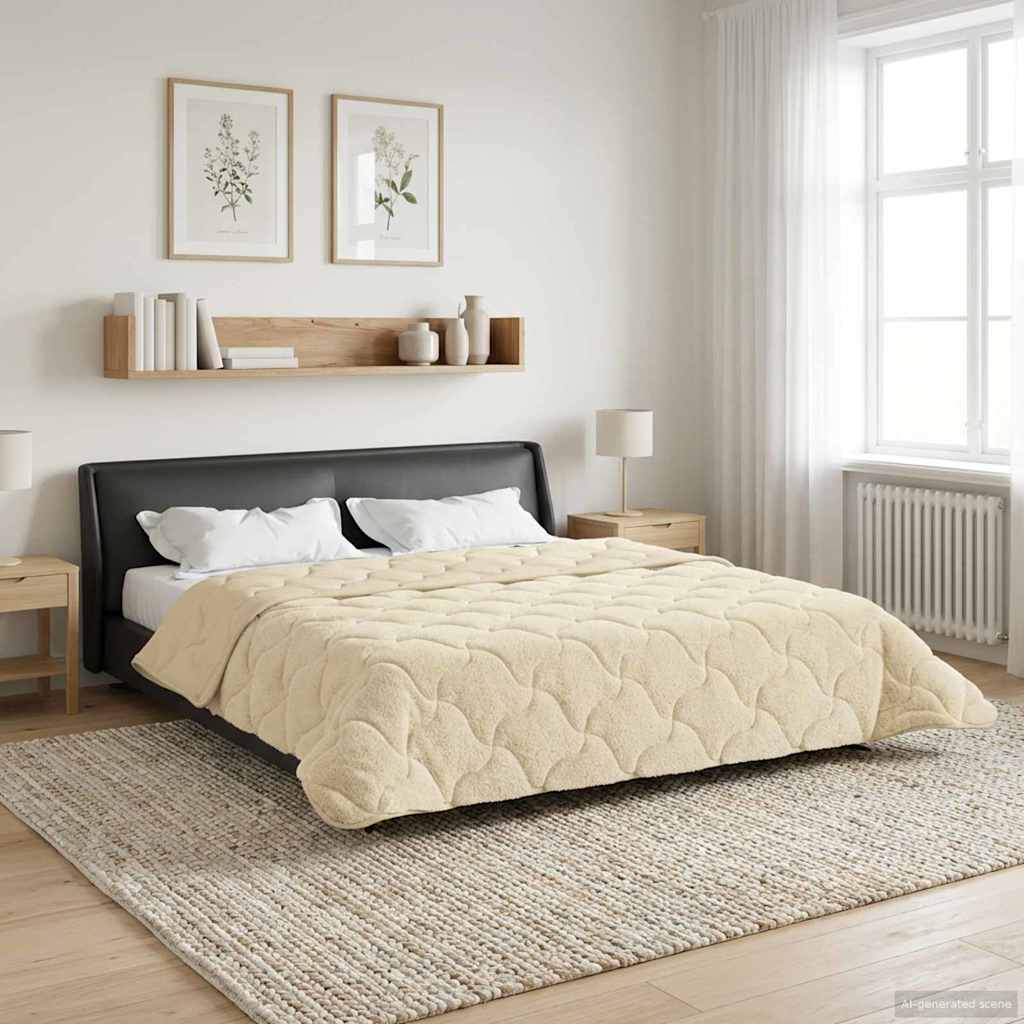 Ganzjahresbettdecke Gepolstert Anthrazit 135 x 200 cm