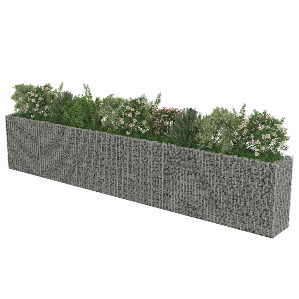 Gabionen-Hochbeet Verzinkter Stahl 450×90×100 cm
