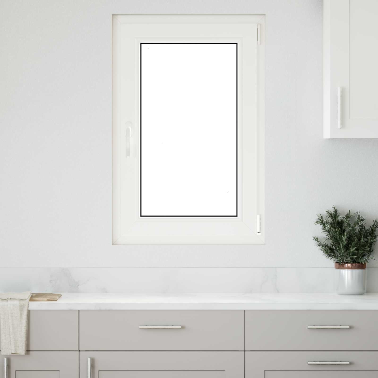 Kellerfenster RISOR 50 x 50 cm PVC und Glas Weiß