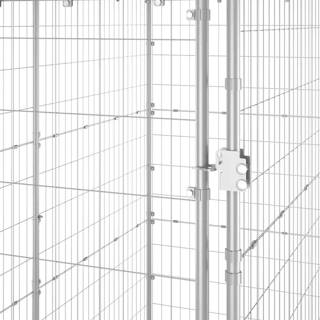 Outdoor-Hundezwinger Stahl mit Überdachung 110x220x180 cm