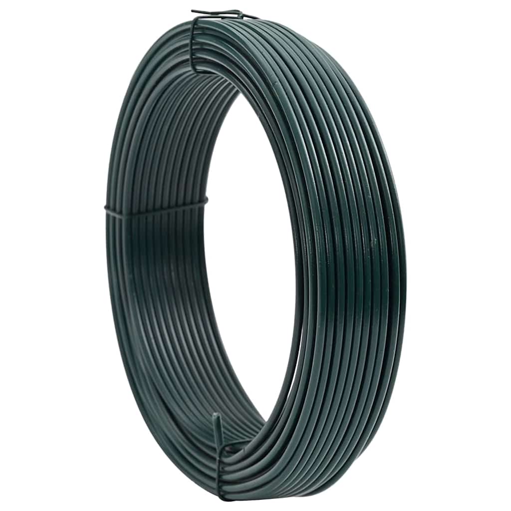 Zaun-Bindedraht 250 m 0,9/1,4 mm Stahl Schwarzgrün