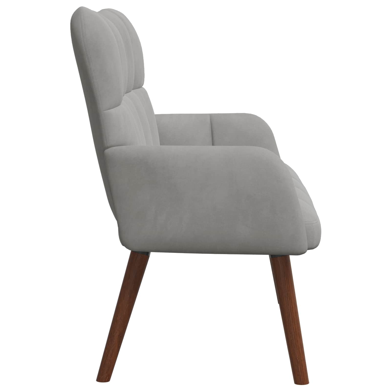 2-Sitzer Sofa Hellgrau 115 x 61 x 87 cm Samt (V)