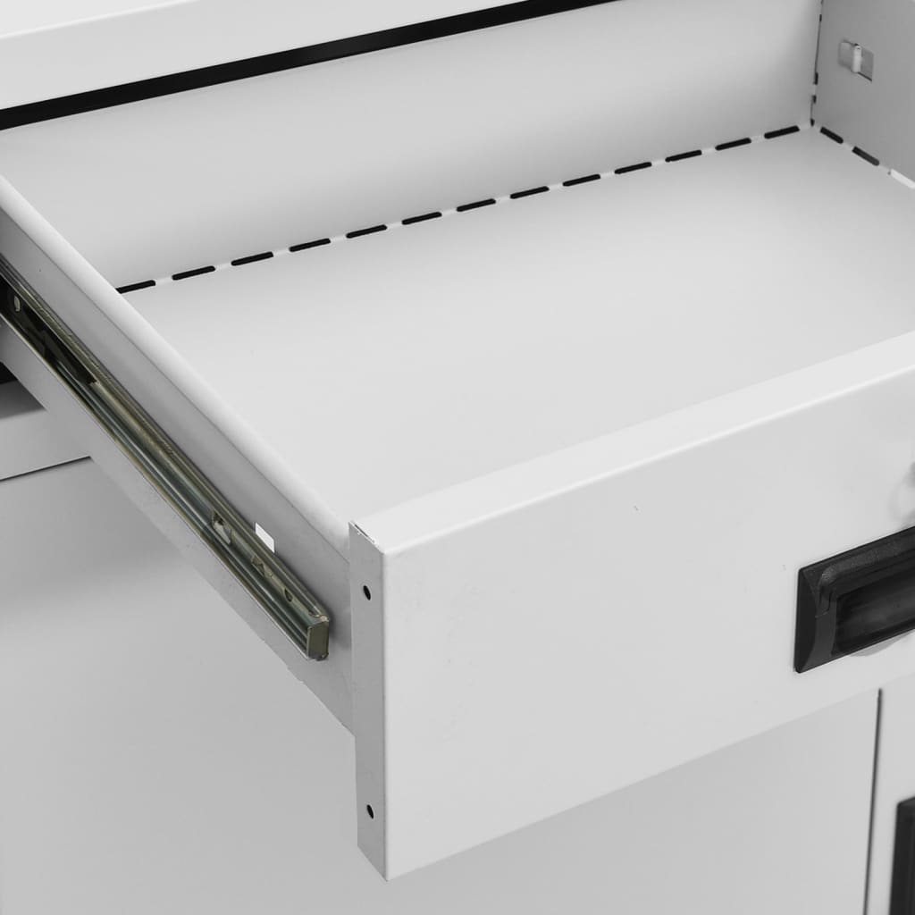 Büroschrank mit Pflanzkasten Anthrazit 90x40x125 cm Stahl