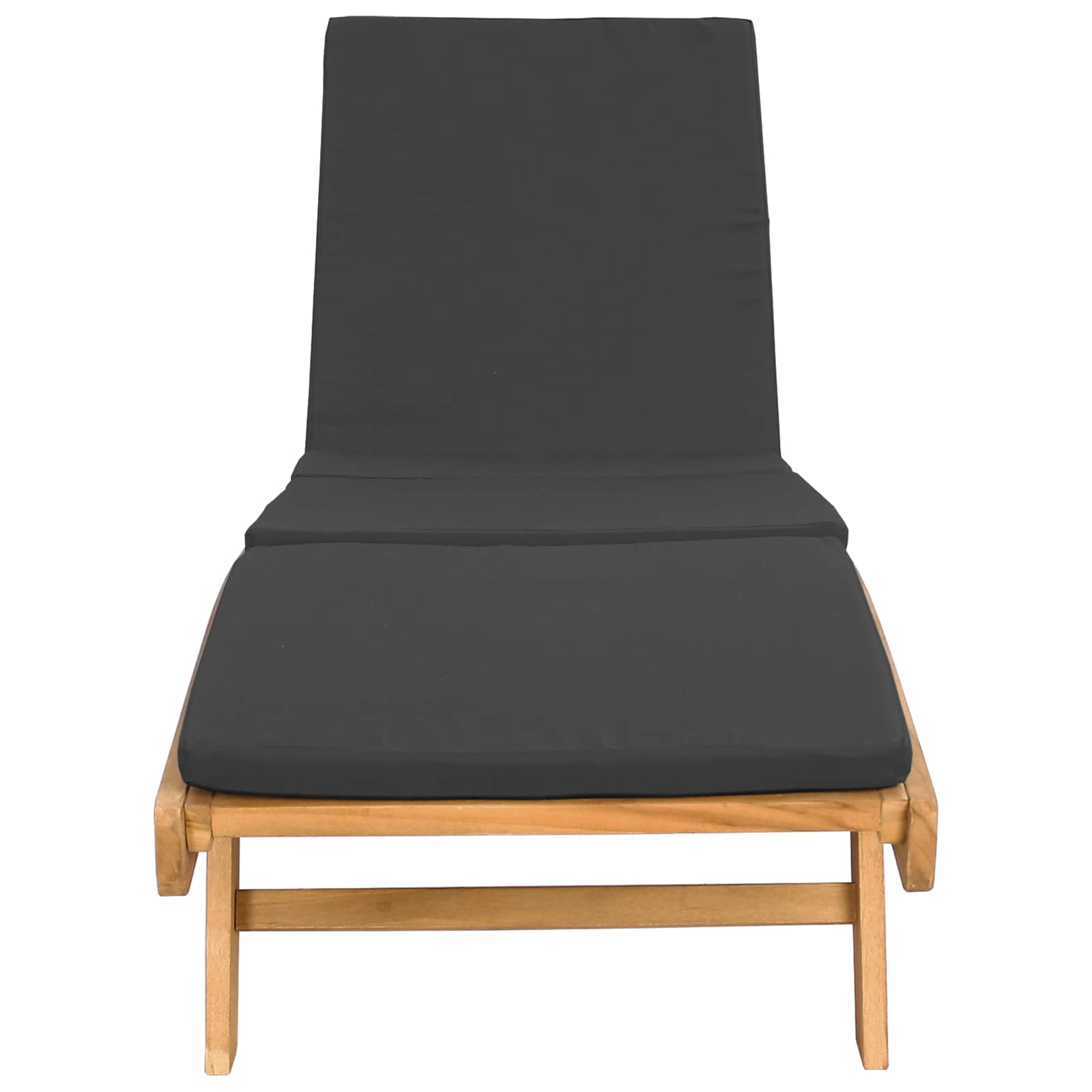 Sonnenliege Braun Massivholz Teak