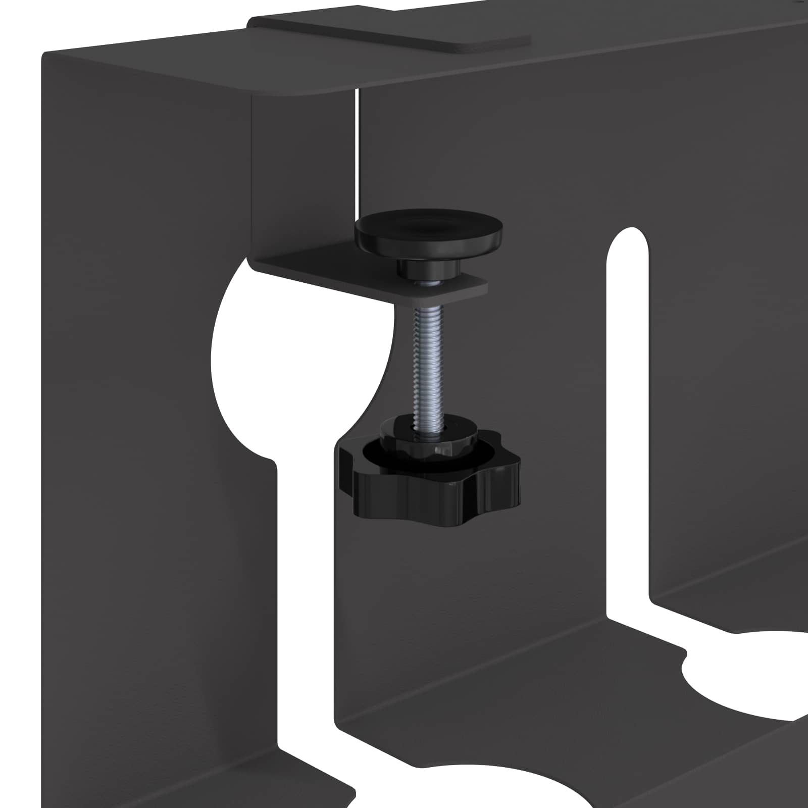 Unter dem Schreibtisch Kabelmanagement Tray 2 Stk. Anthrazit