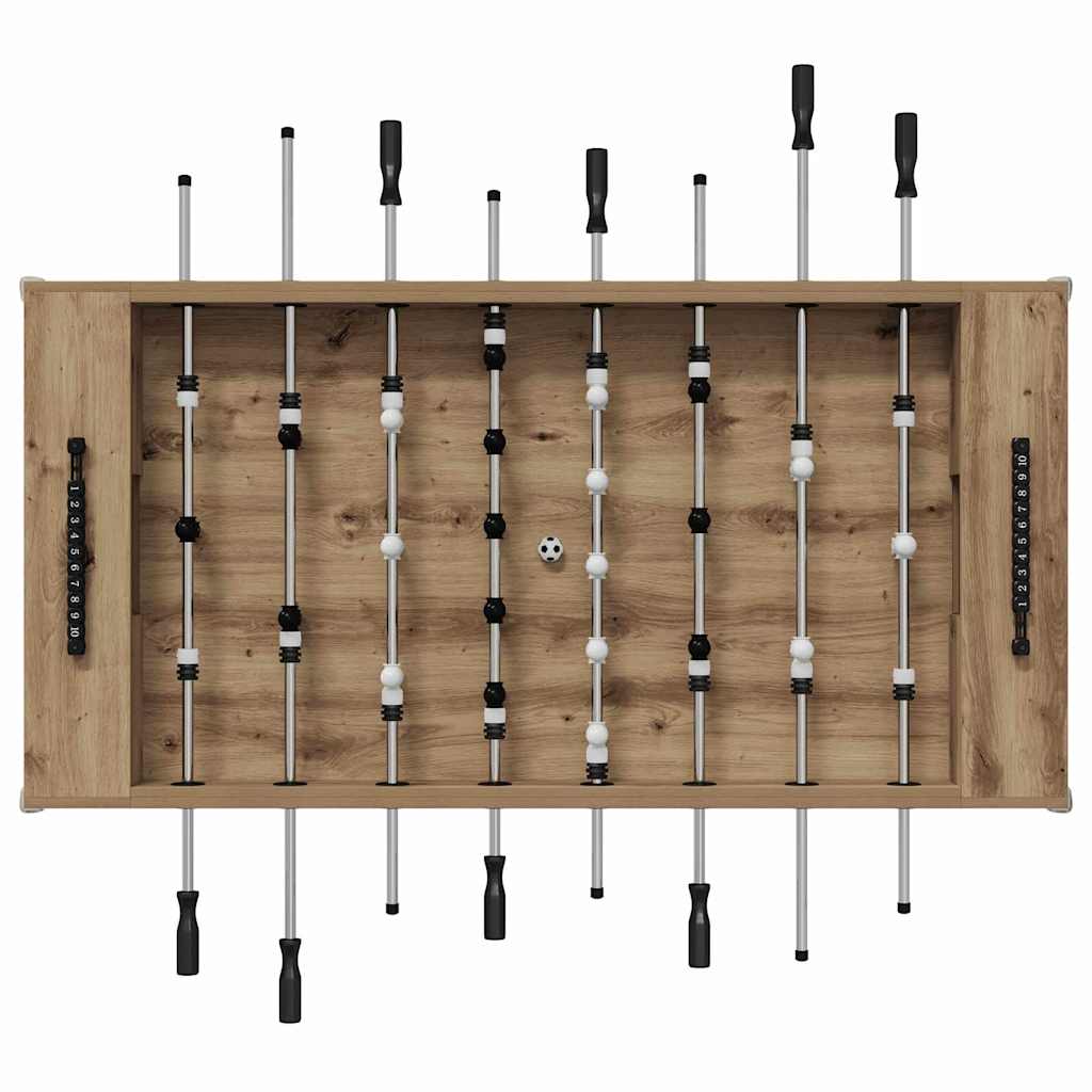 Tischfußballtisch Weiß 146,5 x 74 x 85 cm Holzwerkstoff