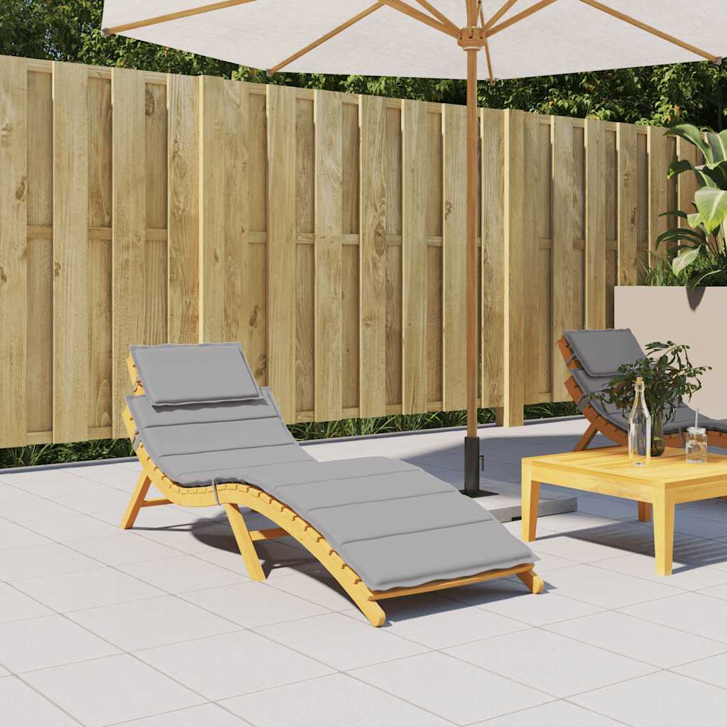 Sonnenliegen-Auflage Grau 186x58x4 cm Oxford-Gewebe