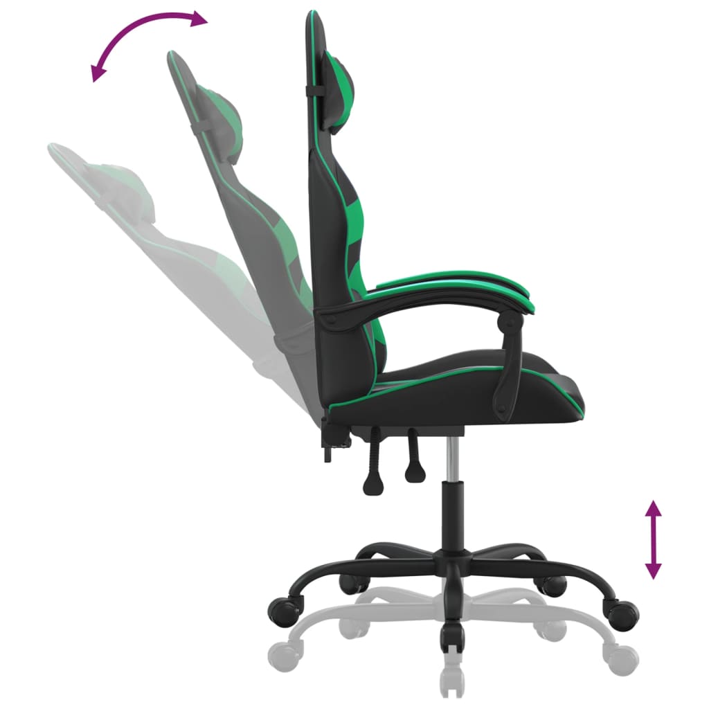 Gaming-Stuhl Drehbar Schwarz und Rot Kunstleder