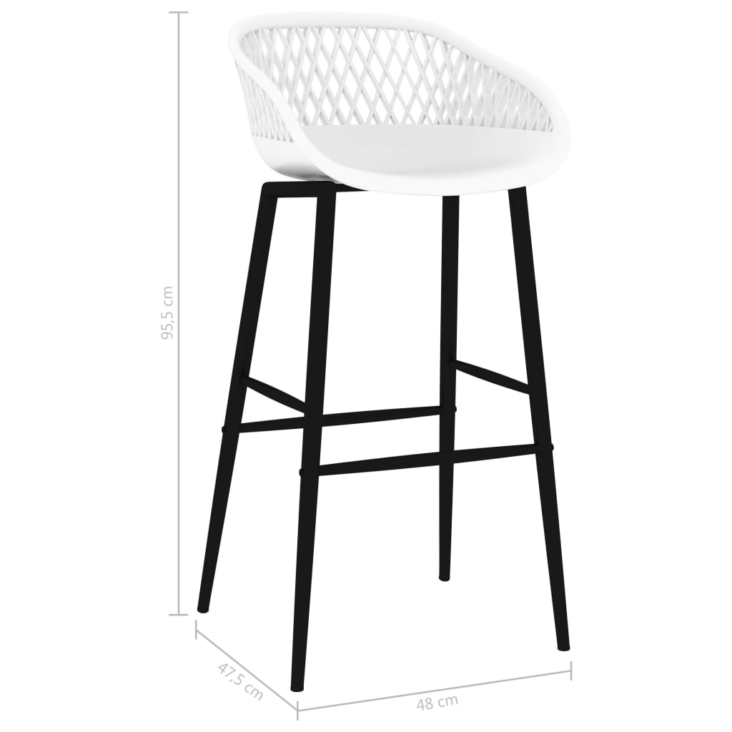 Barhocker 2 Stk. Schwarz