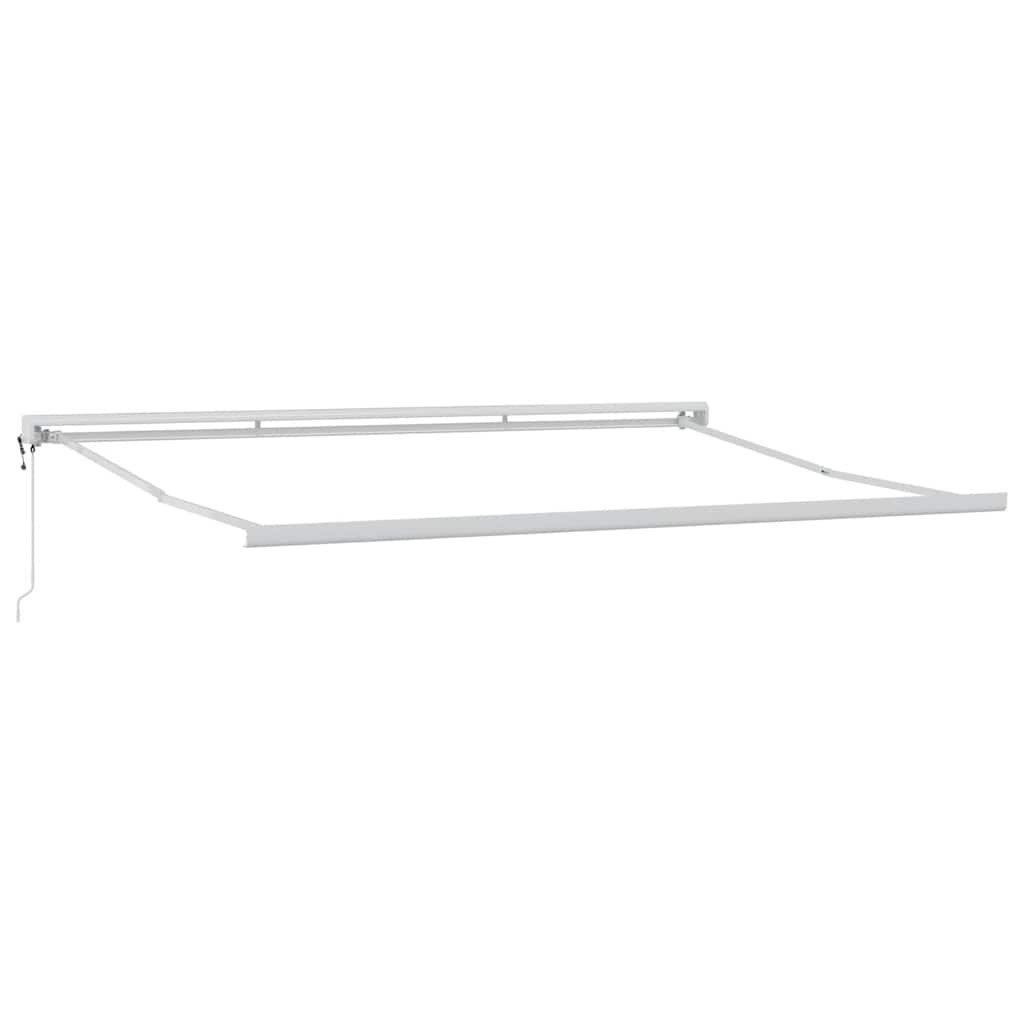Markise Einziehbar Blau und Weiß 4x3 m Stoff und Aluminium