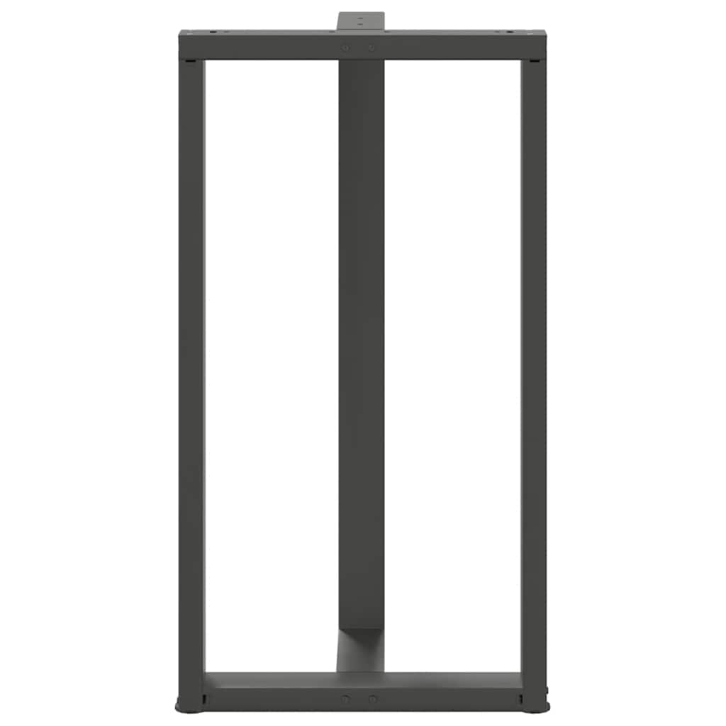Couchtischbeine T-Form 2 Stk. Schwarz 30x25x(30-31) cm Stahl