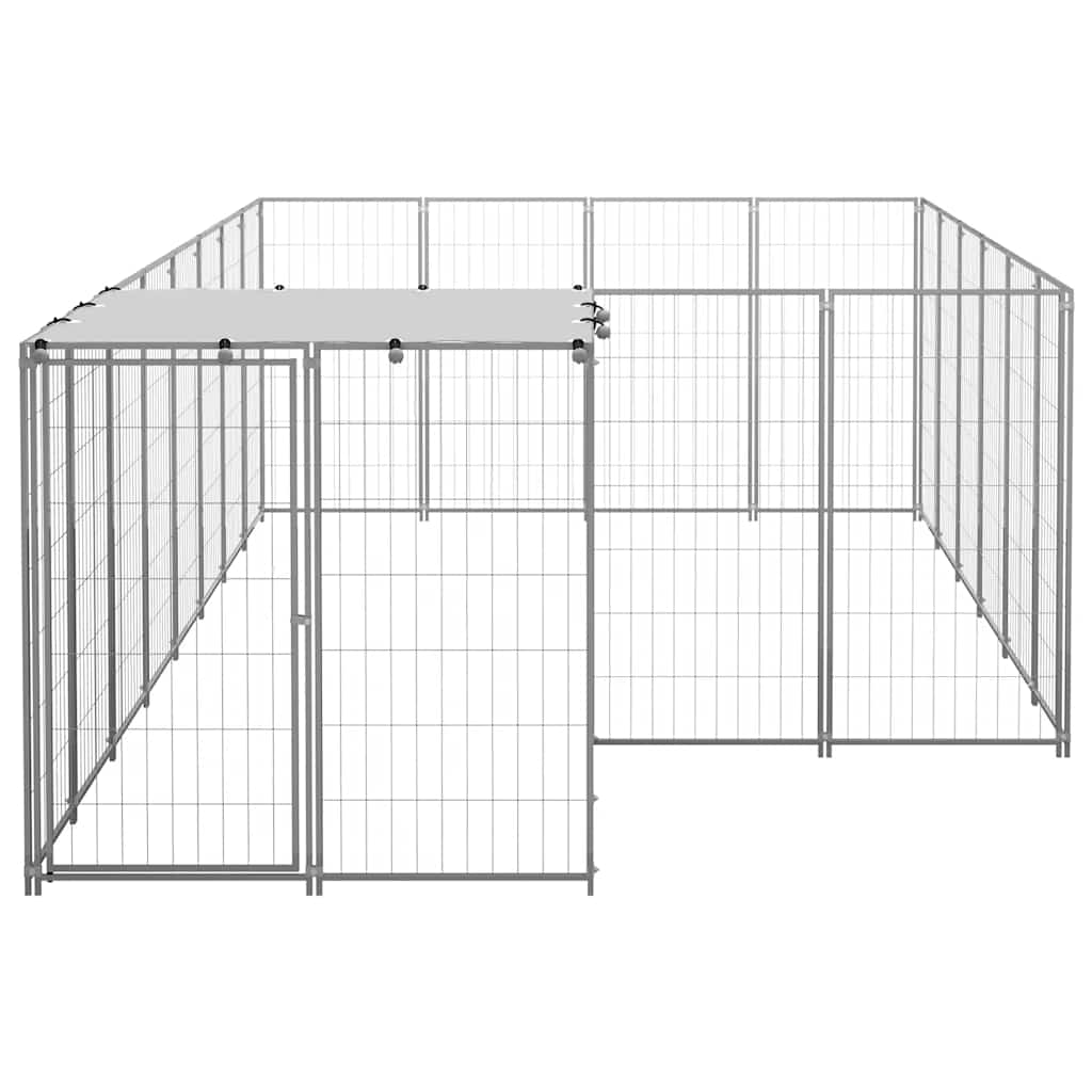 Hundezwinger Schwarz 6,05 m² Stahl