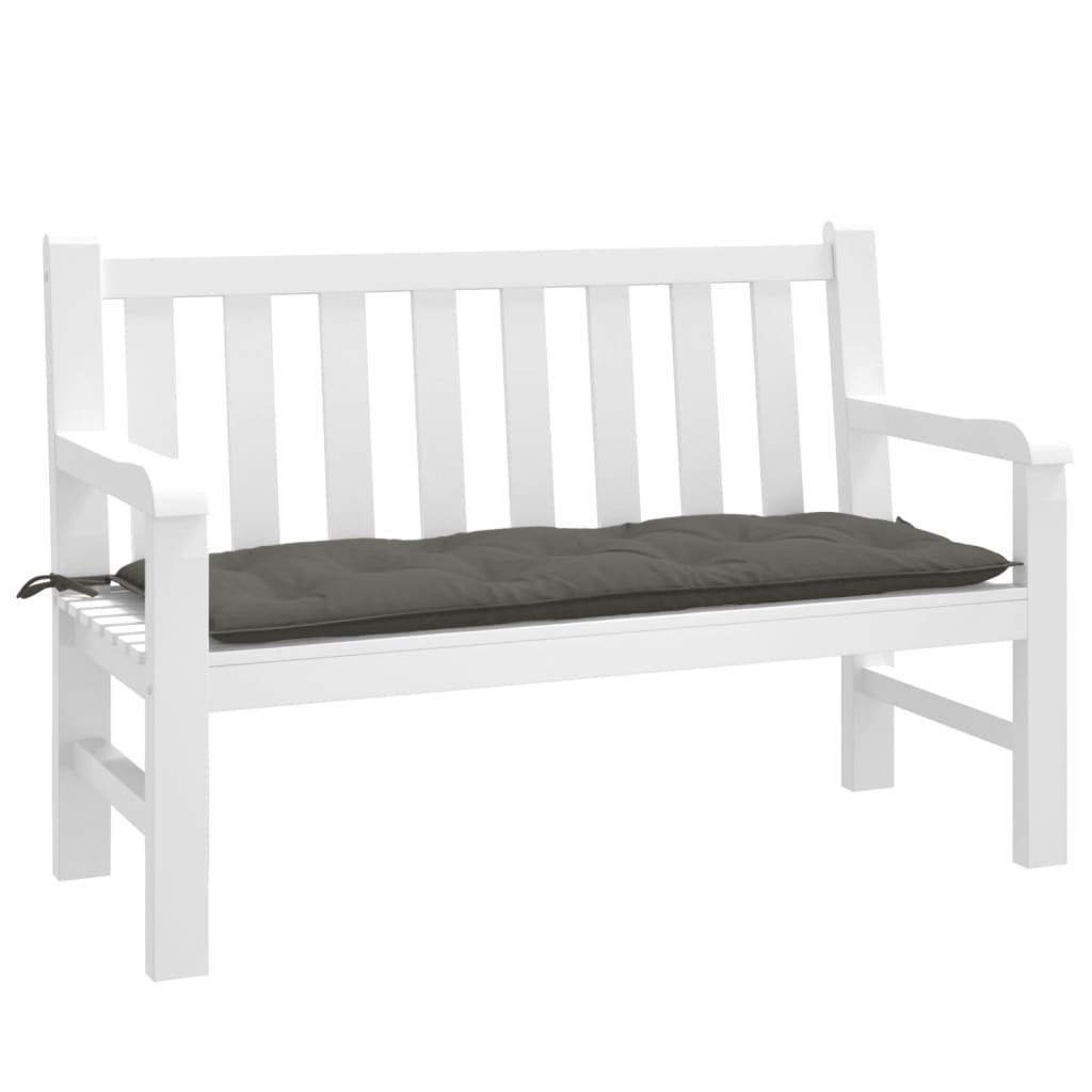 Gartenbank-Auflage Melange Anthrazit 100x50x7 cm Stoff