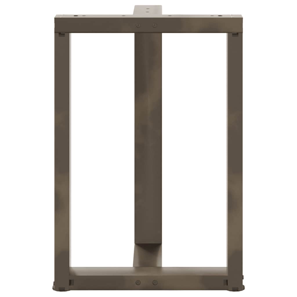 Couchtischbeine T-Form 2 Stk. Schwarz 30x25x(30-31) cm Stahl