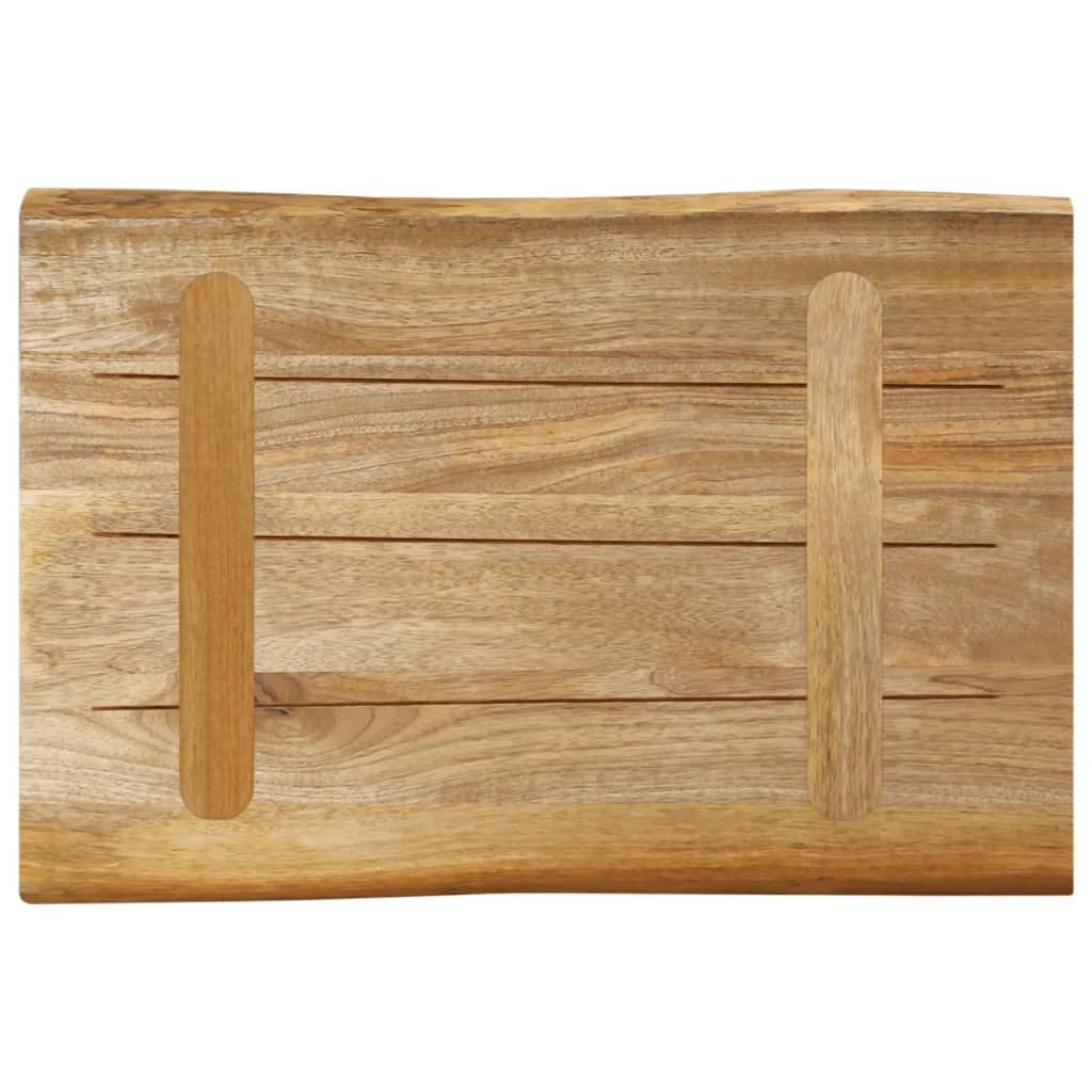 Tischplatte 40x40x2,5 cm Rechteckig Massivholz Akazie Baumkante
