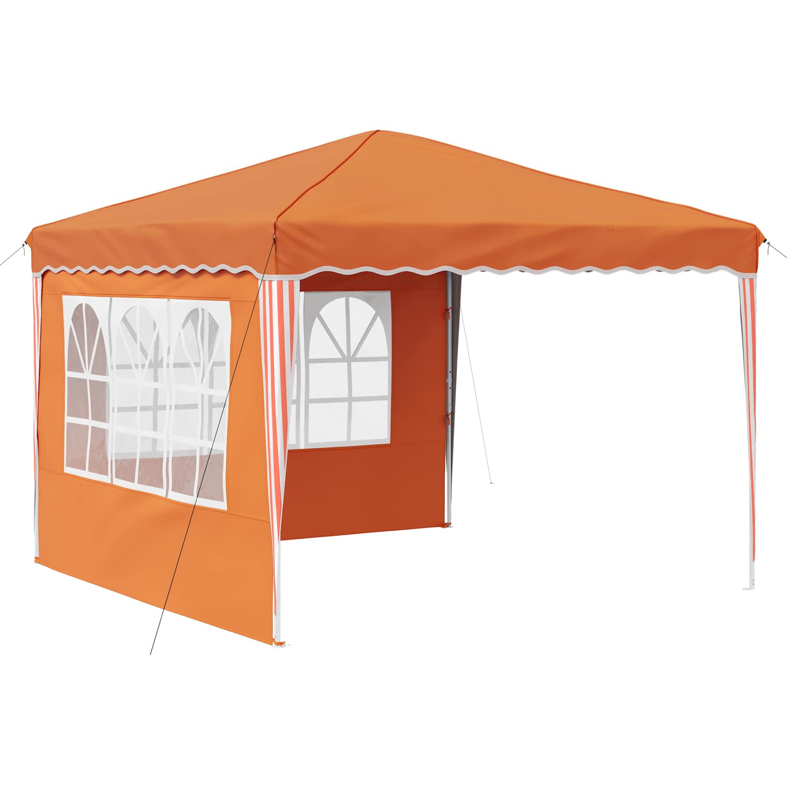 Pop-up Partyzelt 288 x 288 x 245 cm Creme Oxford-Stoff