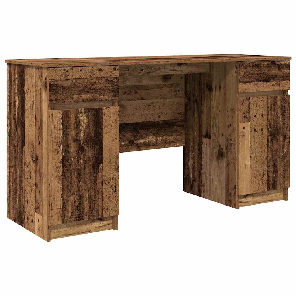 Schreibtisch mit Schubladen Weiß 140 x 49 x 76 cm Holzwerkstoff