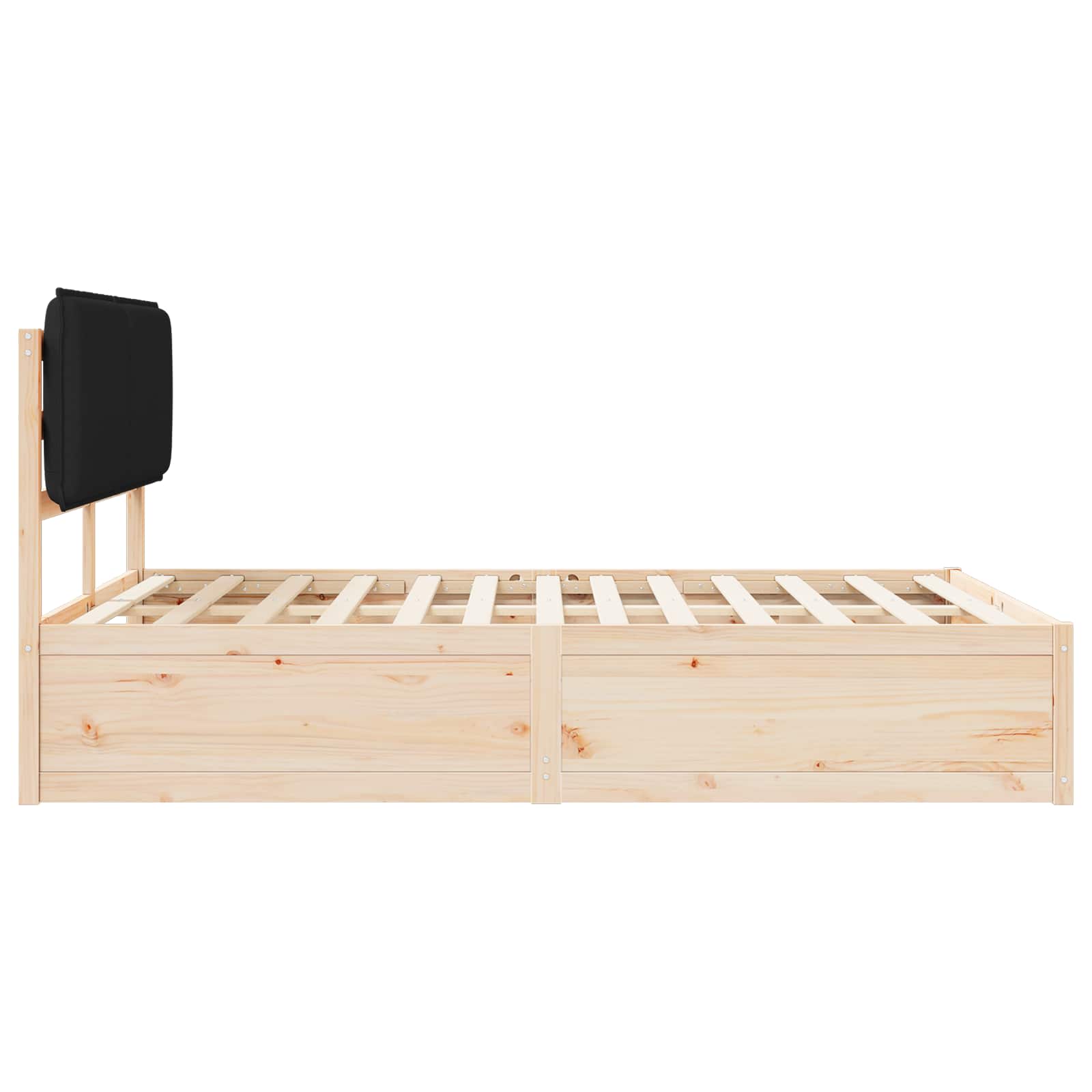 Bettgestell mit gepolstertem Kopfteil Hellgrau 200 x 200 cm