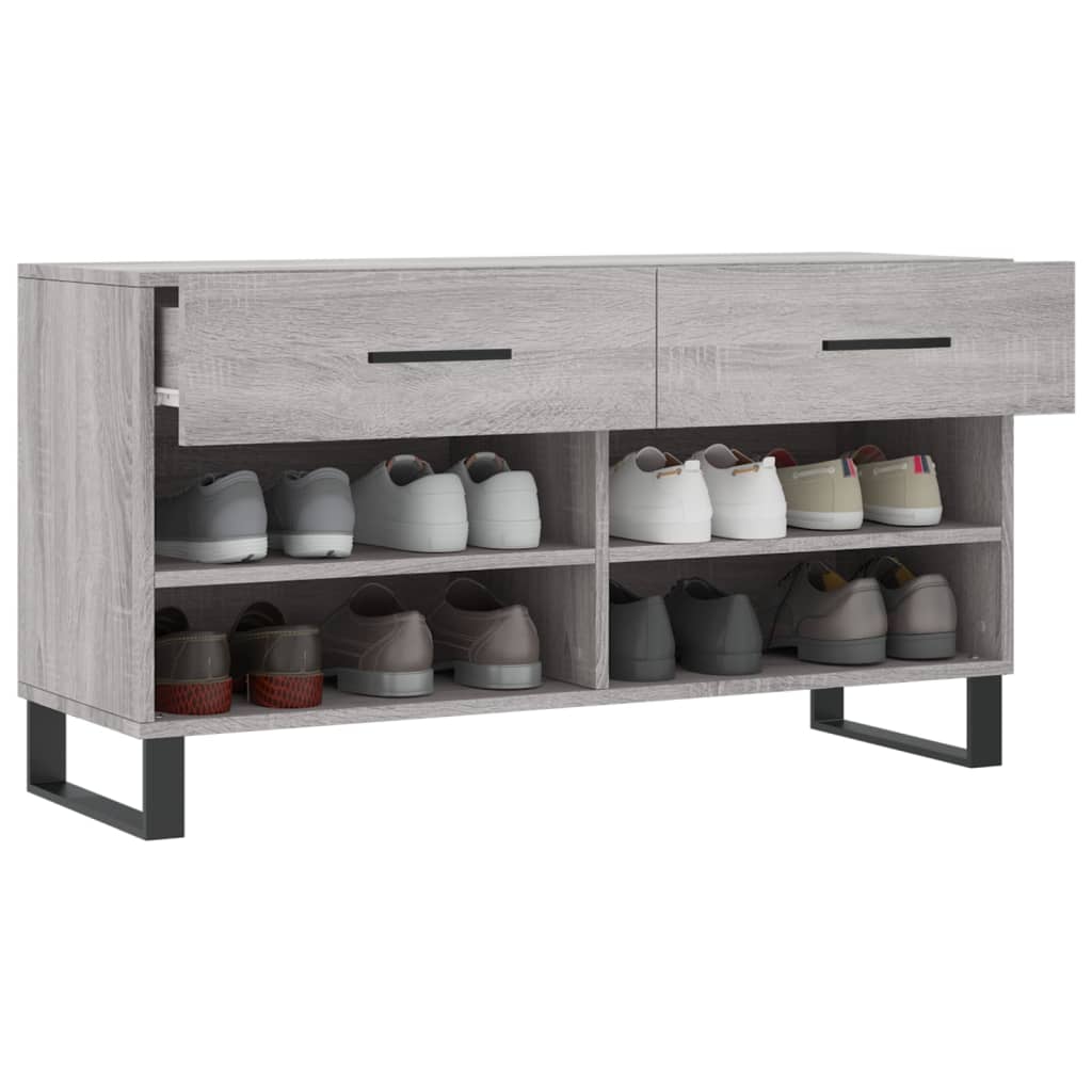 Schuhbank Weiß 102x35x55 cm Holzwerkstoff