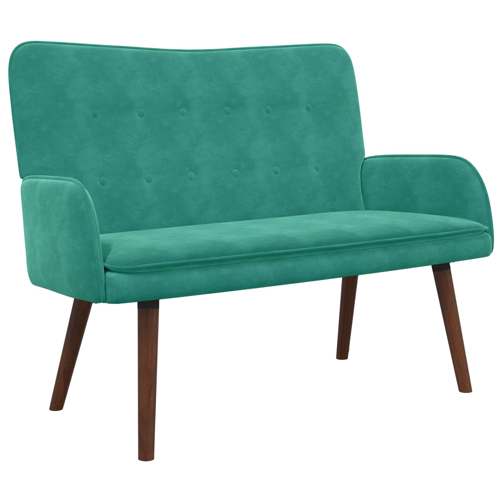 2-Sitzer Sofa Hellgrau 115 x 61 x 87 cm Samt (V)