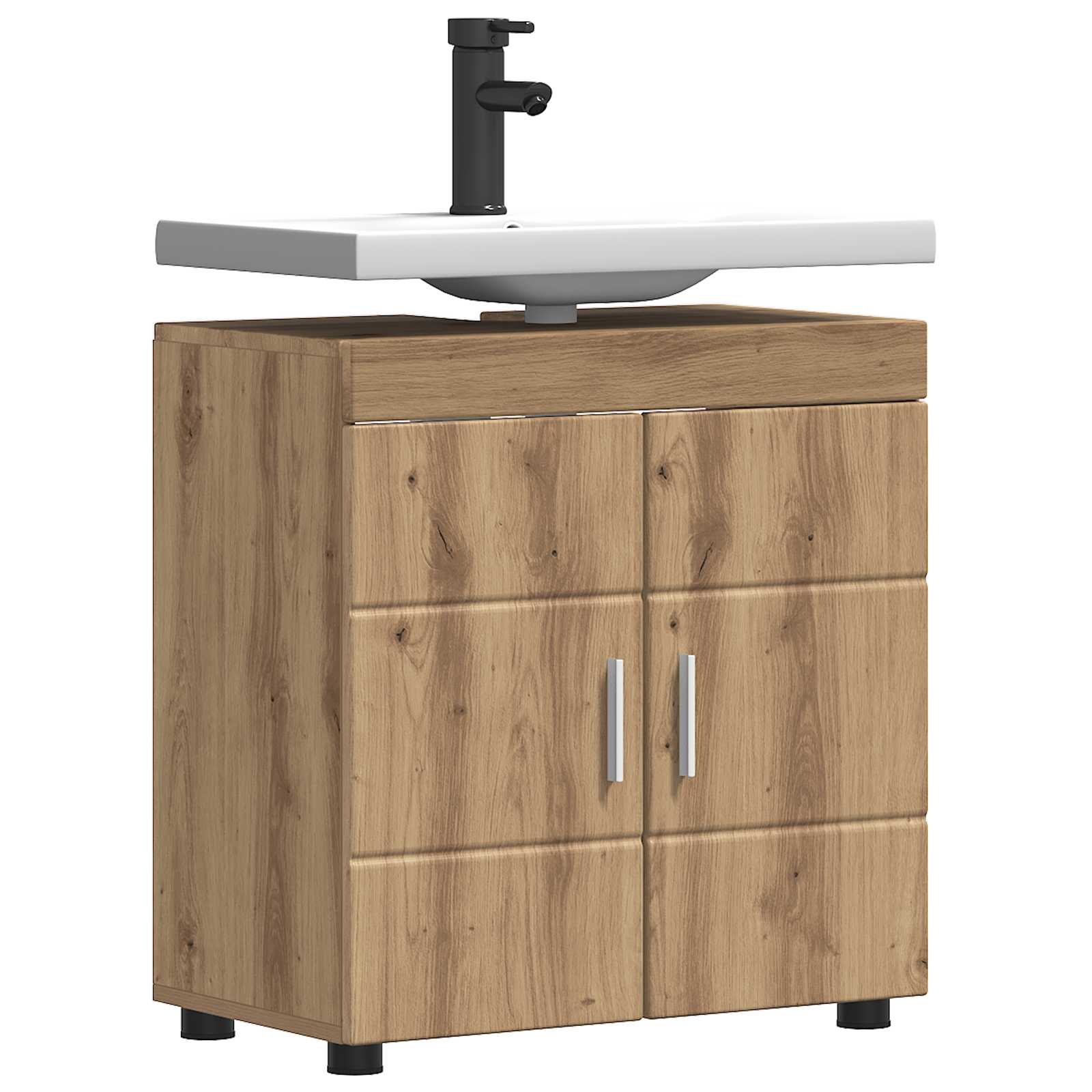 Badezimmermöbel-Set TULUM 2 pcs Weiß 60 x 34 x 63 cm