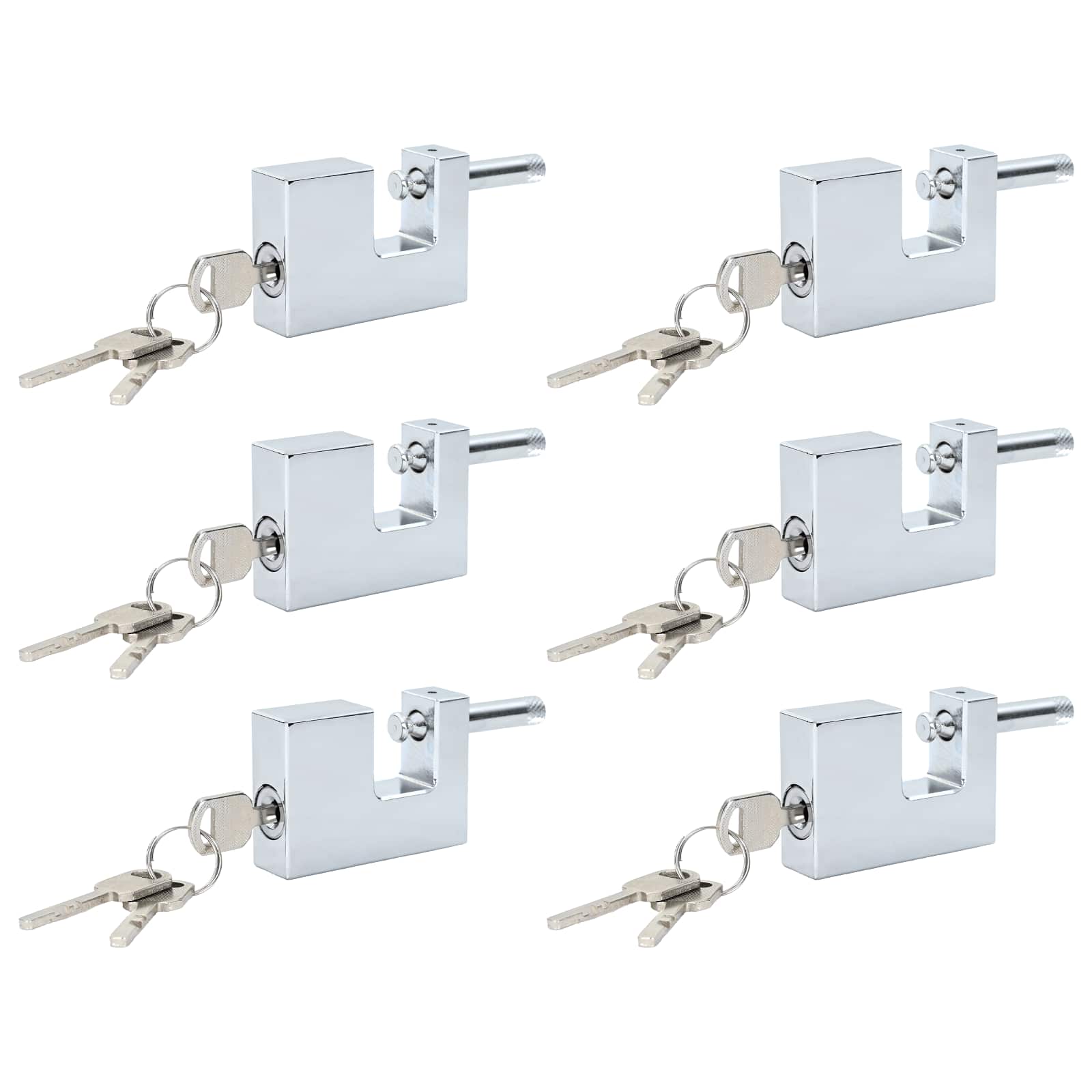 Vorhängeschloss 2 pcs Silber Stahl