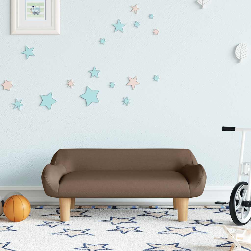 Kindersofa Creme 70x40x24 cm Stoff