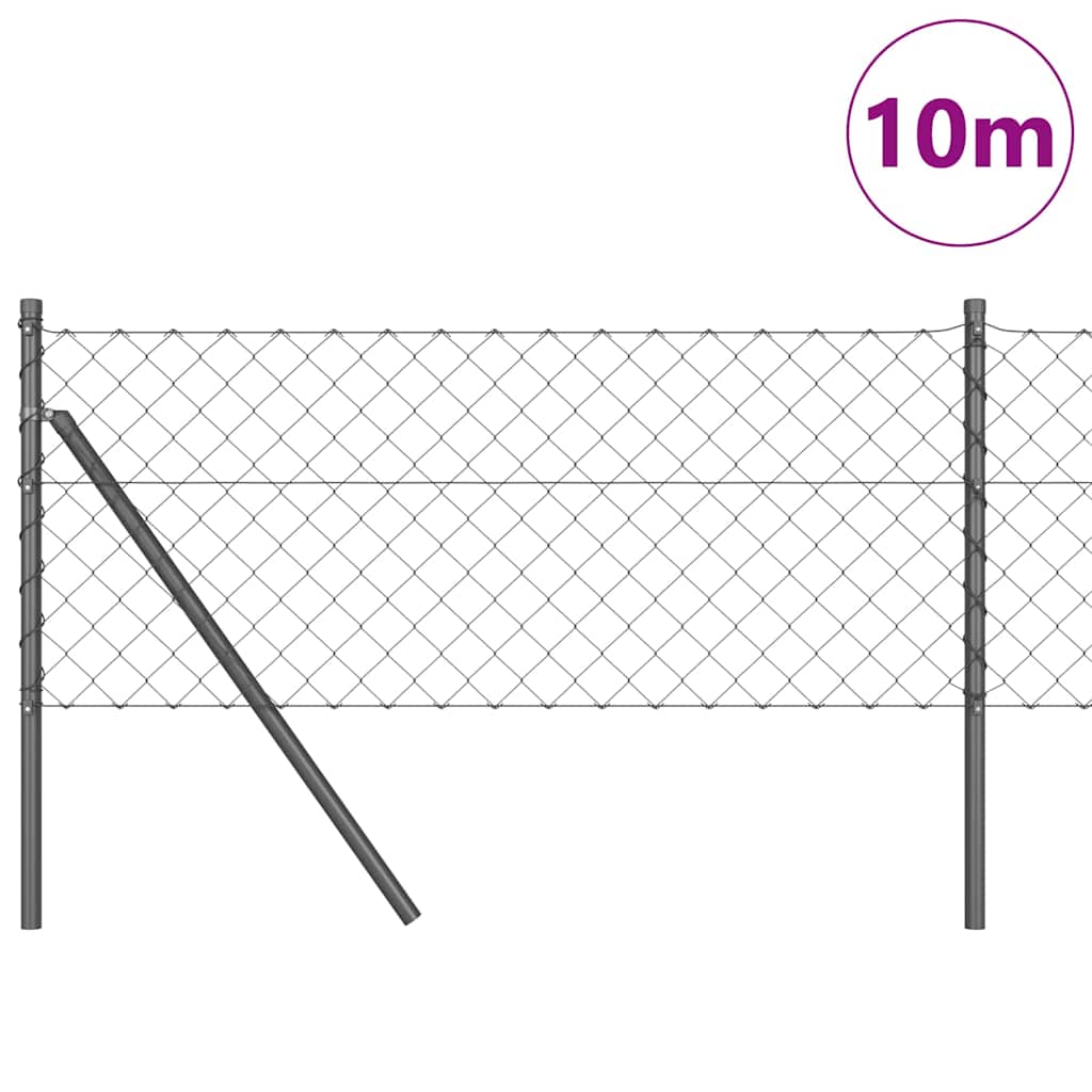 Outdoor Kettenglied-Zaun Erdfixierung 10 x 0,4 m Grün Netz