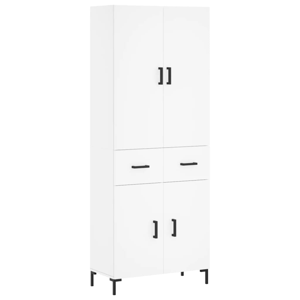 Highboard Betongrau 69,5x34x180 cm Holzwerkstoff