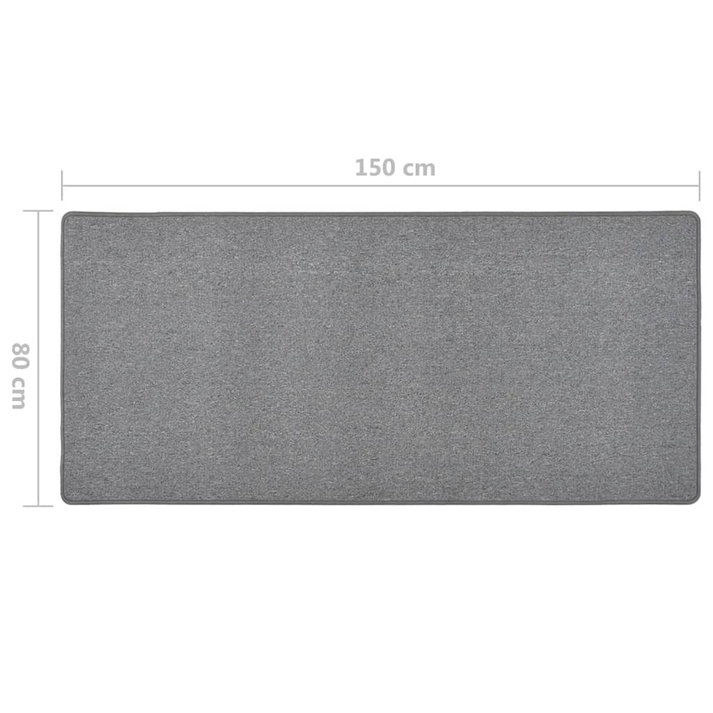 Teppichläufer Anthrazit 80 x 500 cm 100% Polypropylen