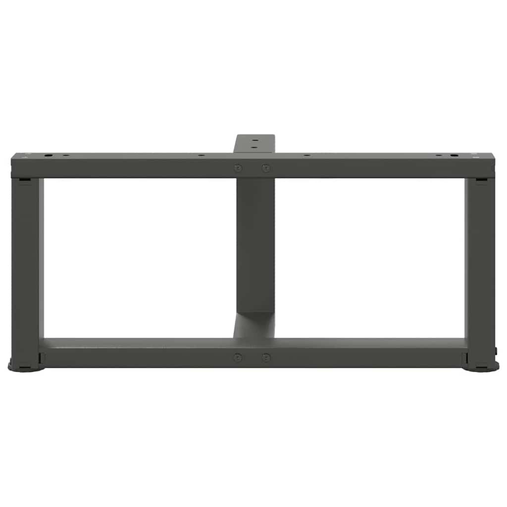 Couchtischbeine T-Form 2 Stk. Schwarz 30x25x(30-31) cm Stahl