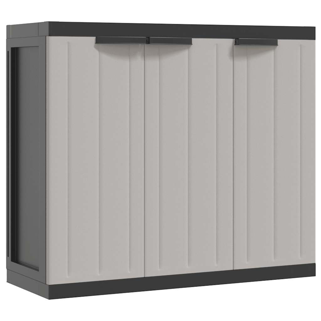 Gartenschrank Grau und Schwarz 65x37x85 cm PP