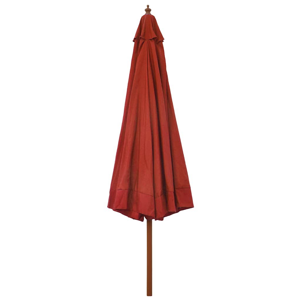 Sonnenschirm mit Holzmast 330 cm Sandweiß