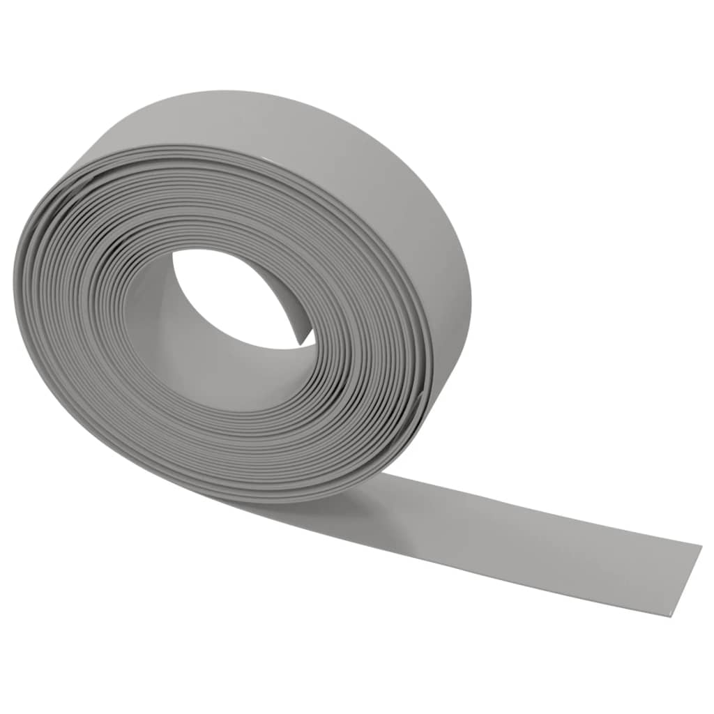 Gartenumrandung 25 m 10 cm PE Grau