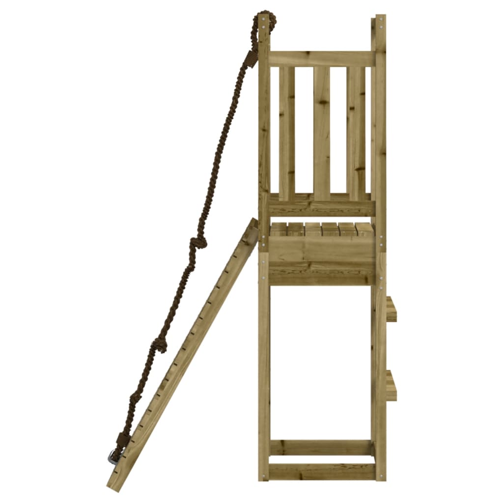 Spielturm mit Kletterwand Massivholz Kiefer