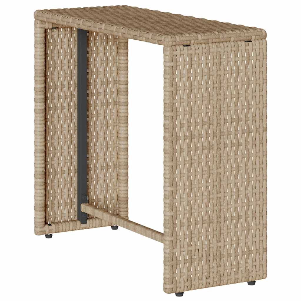 5-tlg. Garten-Sofagarnitur Kissen Stapelbar Schwarz Poly Rattan