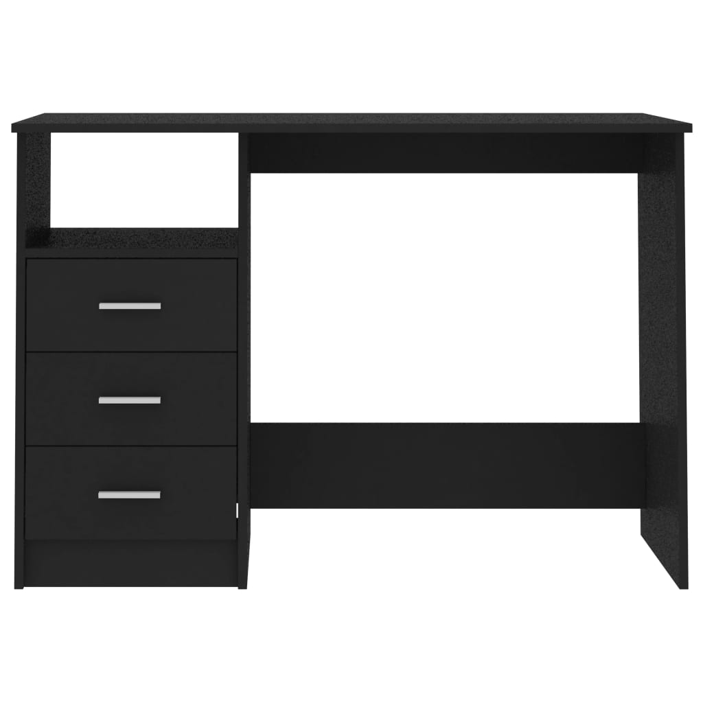 Schreibtisch mit Schubladen Weiß 110x50x76 cm Holzwerkstoff