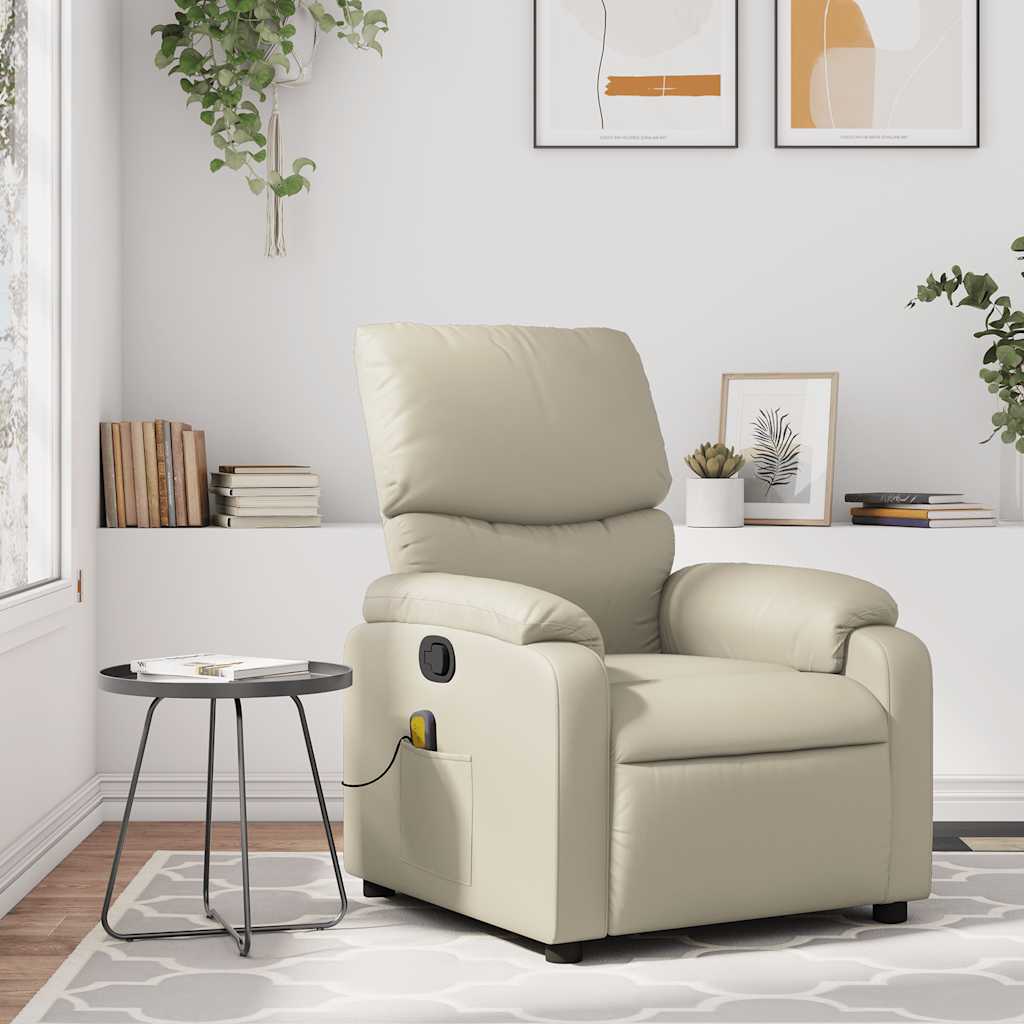 Massage-Relaxsessel, Kunstleder, Schwarz