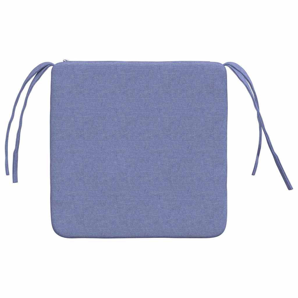 Sitzkissen 4 pcs Hellgrau 40 x 40 x 3 cm Stoff
