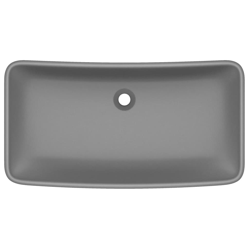 Luxus-Waschbecken Rechteckig Matt Weiß 71x38 cm Keramik