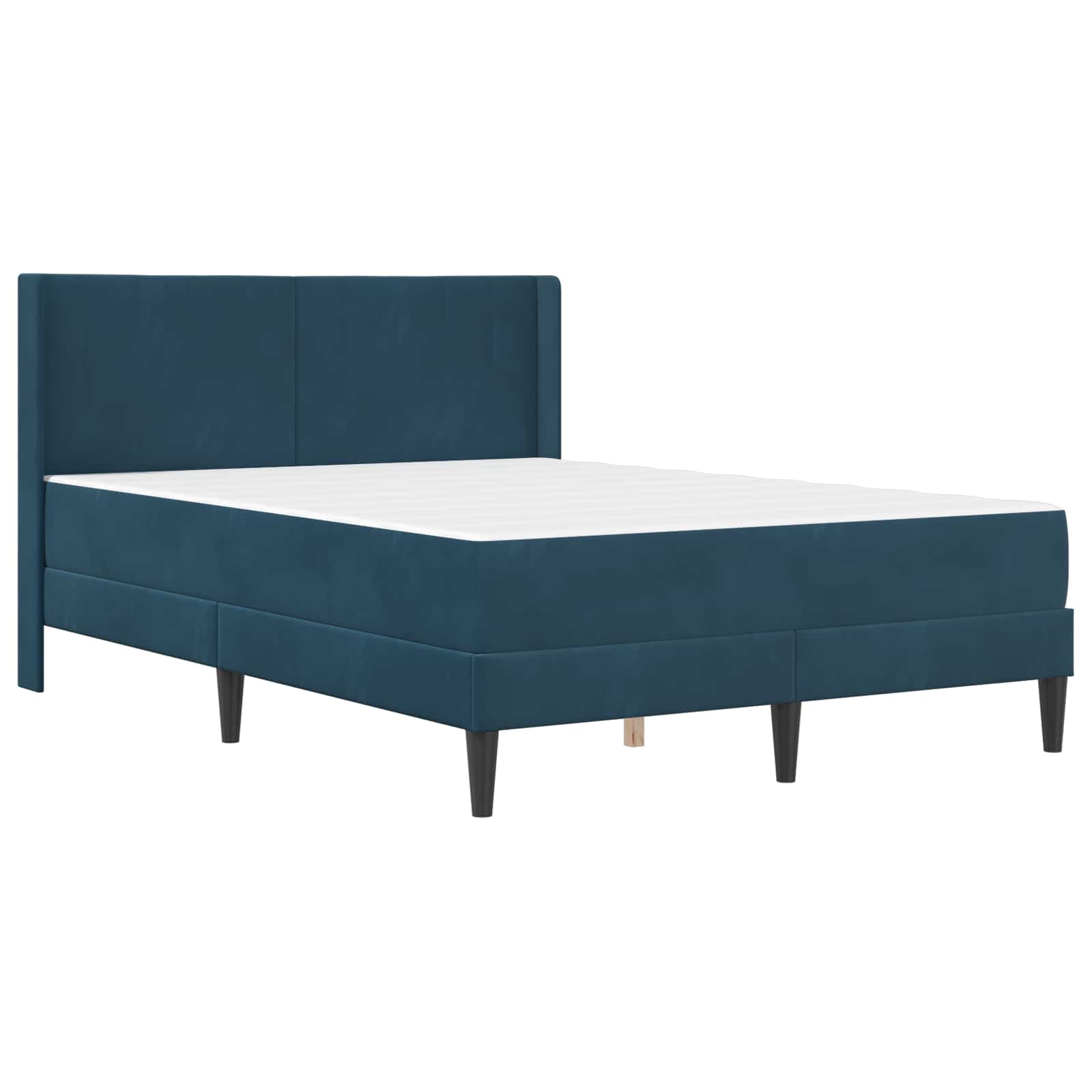Bettgestell mit Matratze mit Kopfteil Hellgrau 80 x 200 cm Samt