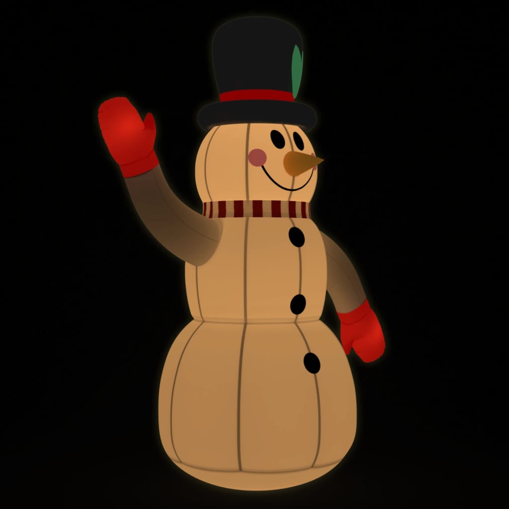 Aufblasbarer Schneemann mit LEDs 455 cm