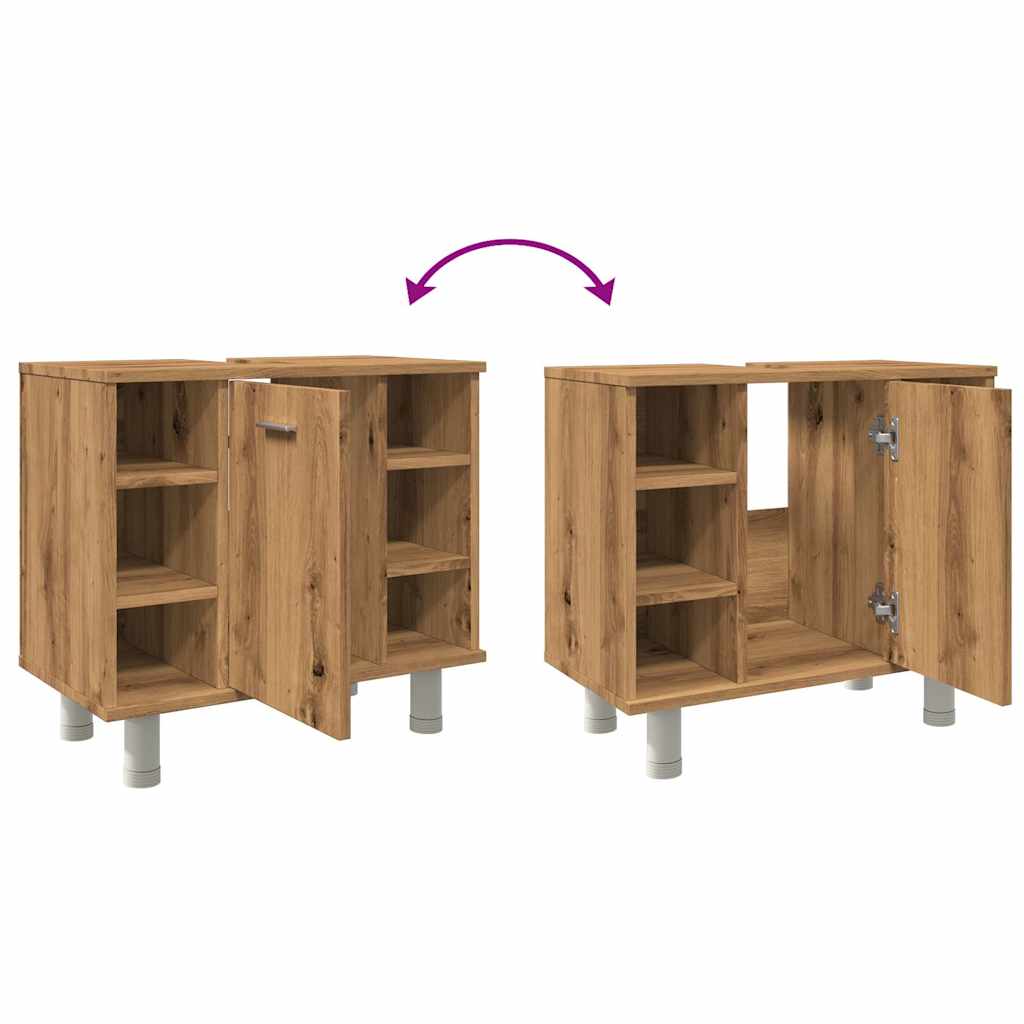 Badezimmerschrank Weiß 60x32x53,5 cm Holzwerkstoff