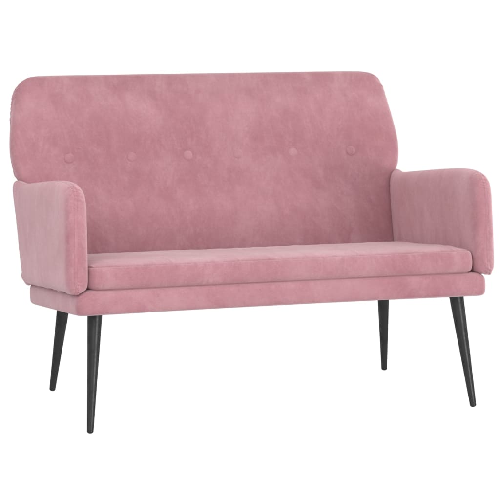 Sitzbank Schwarz 108x79x79 cm Samt