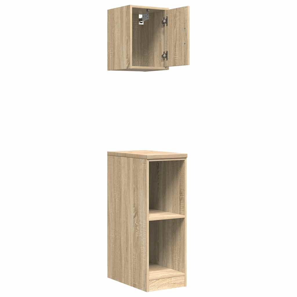 Garagenschränke 2 Stk. Schwarz Holzwerkstoff