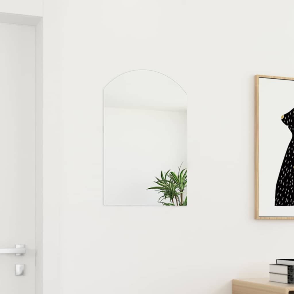 Spiegel mit LED-Leuchten 60x30 cm Glas Oval