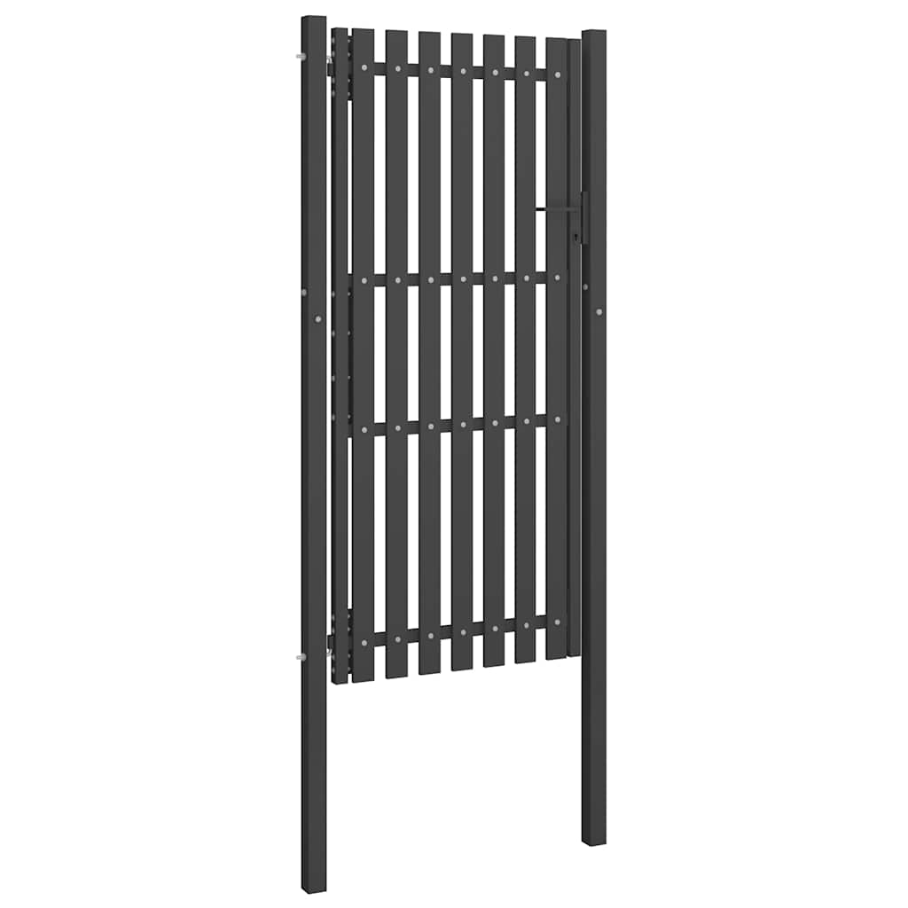Gartentor aus Stahl 100 x 75 cm Anthrazit