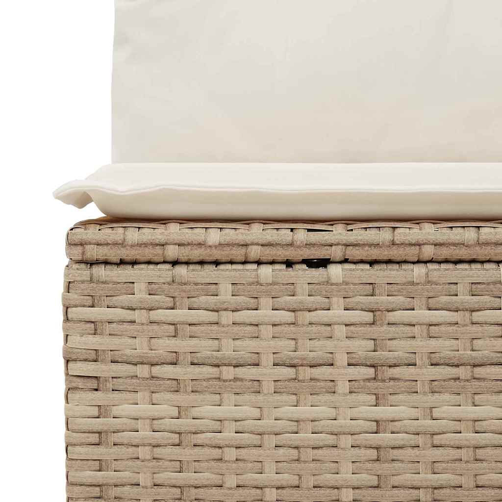 Garten Essgruppe mit Kissen 6 pcs Schwarz und Creme