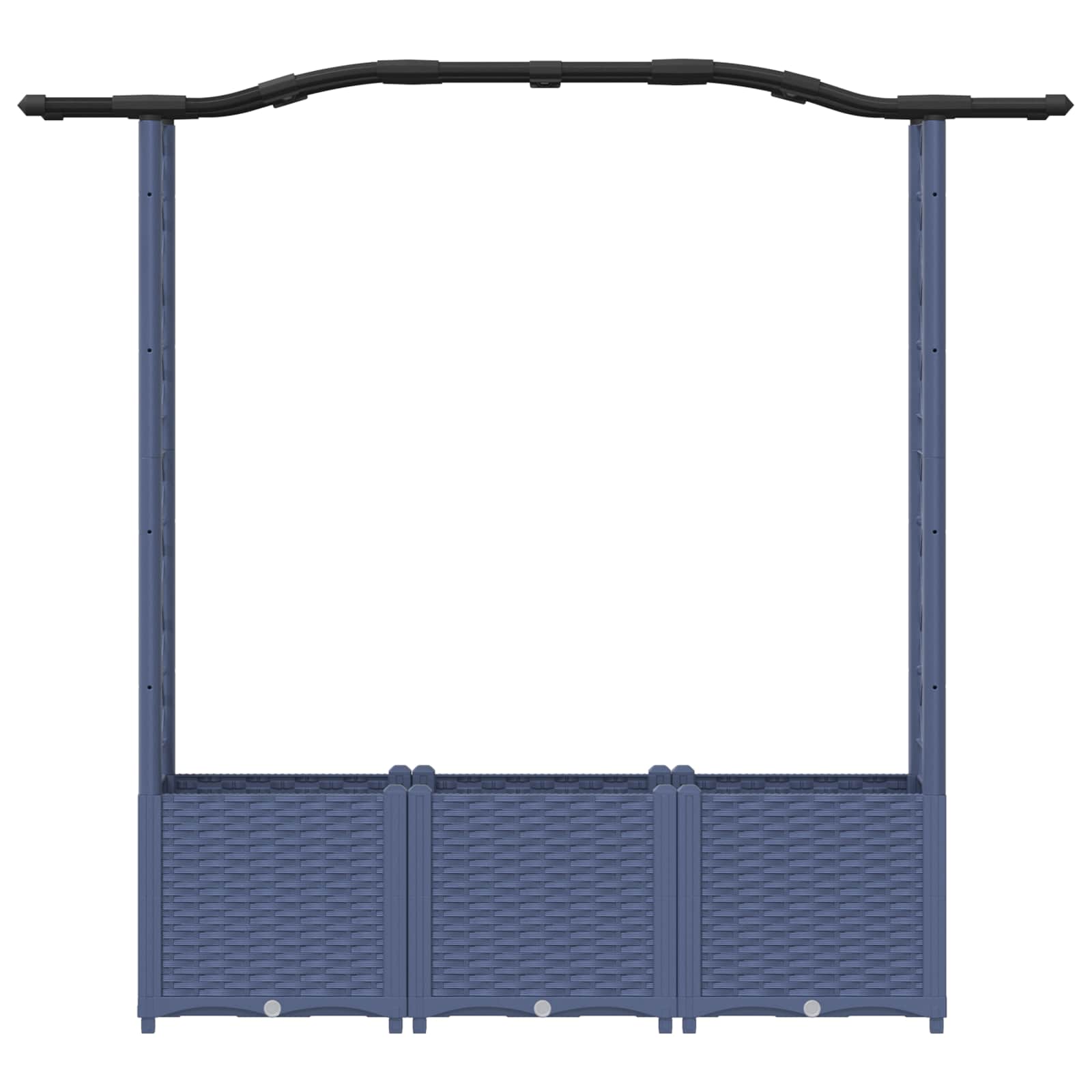 Hochbeet mit Rankgitter und Dach Braun 124 x 40 x 123 cm PP