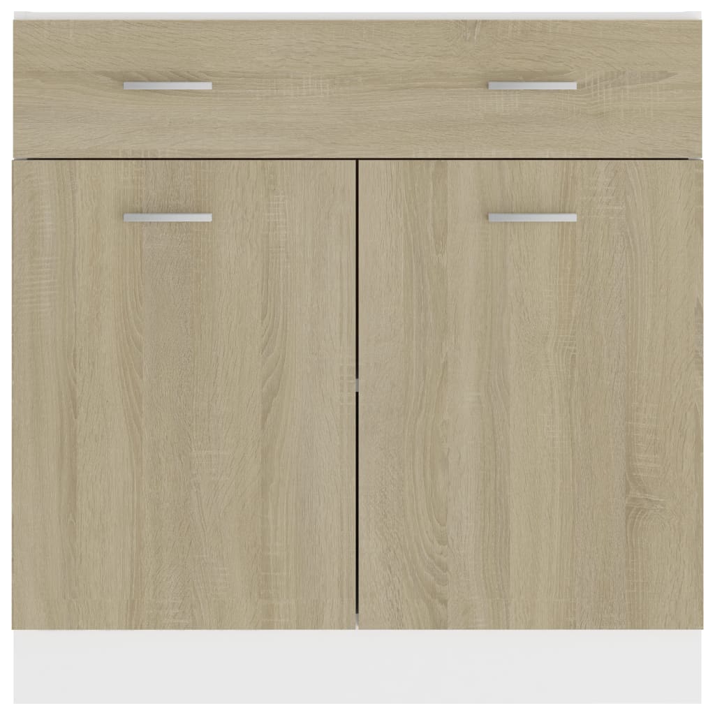 Spülenunterschrank Sonoma-Eiche 80x46x81,5 cm Holzwerkstoff